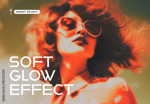 Soft Glow Photo Effect Template for Dreamy Retro Portraits and Vibrant Artistic Photography