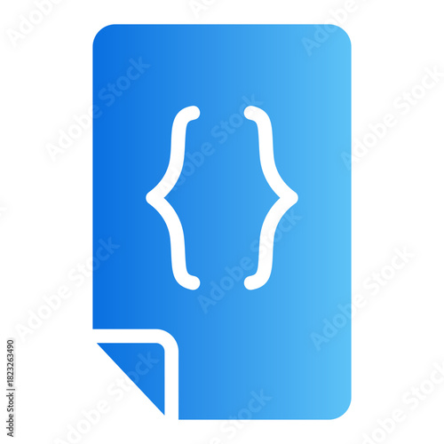 braces document Gradient icon