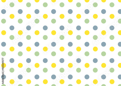 水玉 パターン シンプルな黄色とブルーのドット柄の背景 壁紙素材 透過