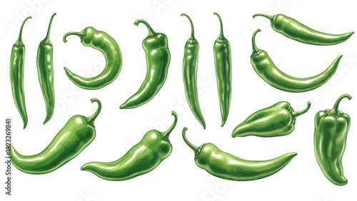 watercolor jalapeno clipart for graphic resources