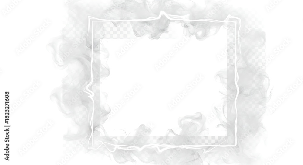 Fototapeta premium Elegant Smoke Frame Border For Design Projects.