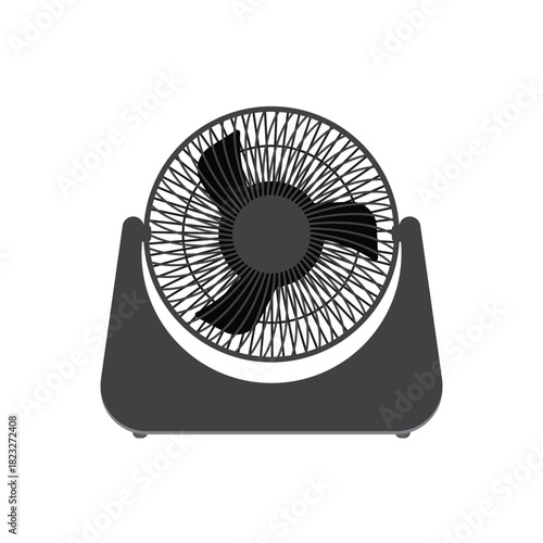 Table fan on white background. Vector illustration.