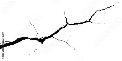 Hole in the wall crack in the ground cracked concrete surface texture pattern border frame design