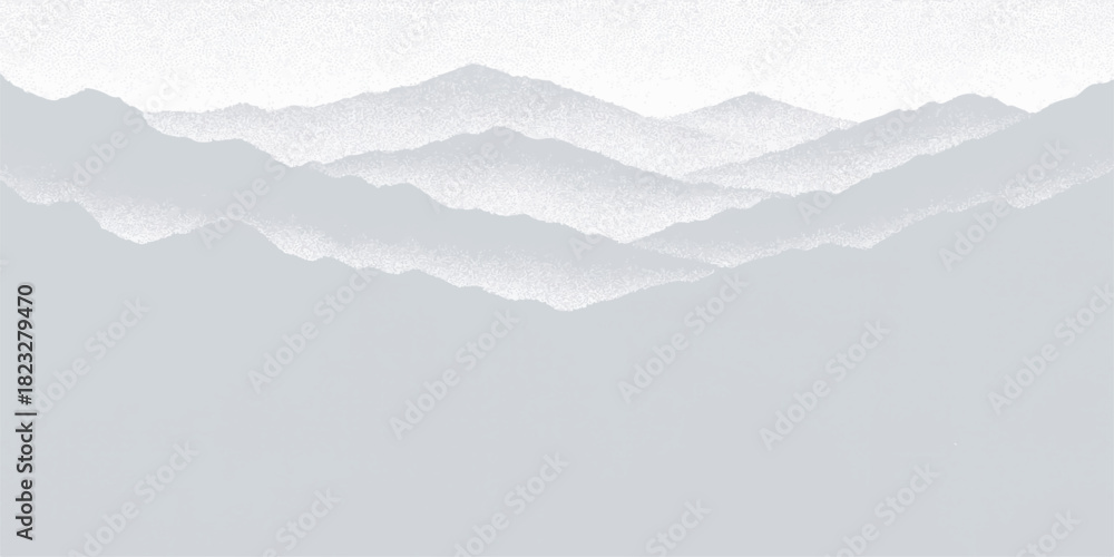 Obraz premium Abstract background of white clouds in the sky with misty mountain landscape at sunrise