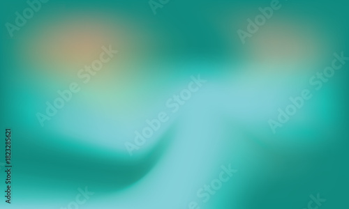 Smooth flowing turquoise and peach color blend backdrop design.
