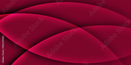 Abstract background of three-dimensional gradient red lines. Red wave background template for creative design