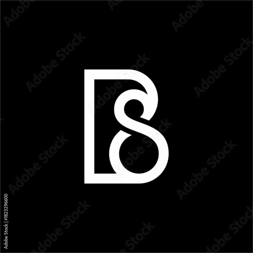 Sleek, futuristic BS or SB logo formed by a flowing line, conveying connection and sophistication. Perfect for corporate consulting or tech.