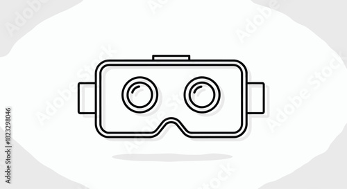 Modern virtual reality headset illustration for tech concepts and innovation projects showcasing cutting edge technology and immersive experiences in a sleek design, Generative AI.