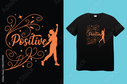 Urban style graphic design STAY POSITIVE abstract illustration for t shirt, hoodie, typography t shirt design, authentic urban style streetwear design.