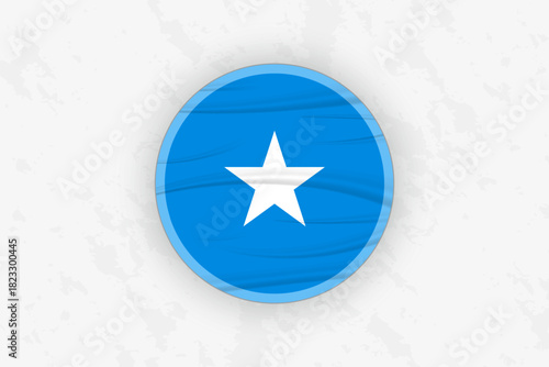 Somalia Flag Circular Sticker Design, National Pride Decal.