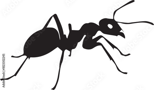 ant silhouette vector flat illustration design
