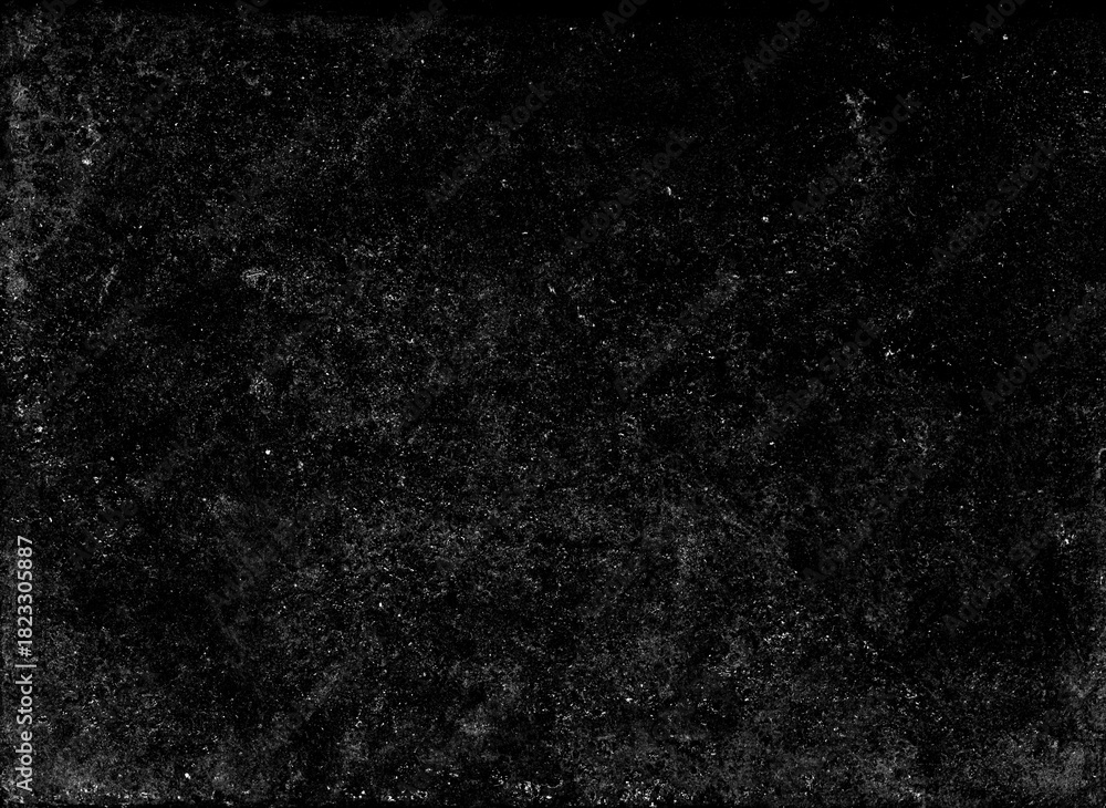 Obraz premium Dust and scratches design. Aged photo editor layer. Black grunge abstract background. Copy space.