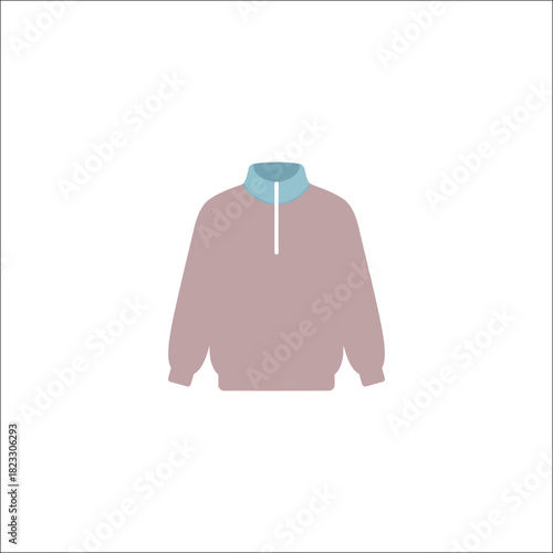 Modern quarter zip jacket icon with smooth gradient fill