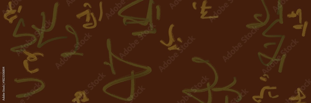 Obraz premium Educational seamless pattern of handwritten math formulas and equations in brown ink tones, perfect for school supplies, notebook covers, or STEM-related graphics