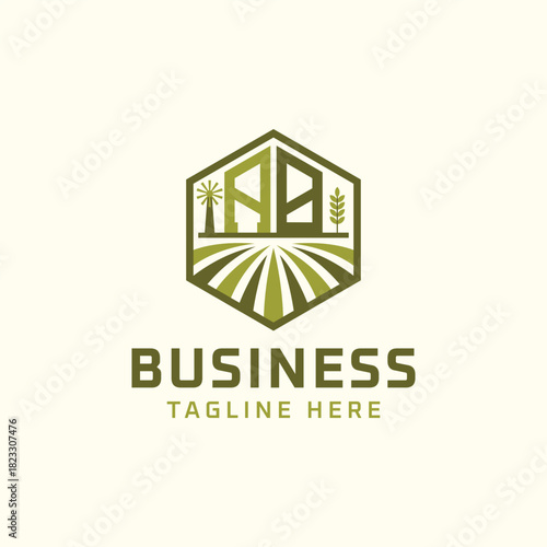 AB Farm Logo Design | Modern AB Agro Logo for Eco-Friendly Sustainable Businesses