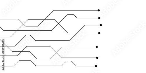 Abstract futuristic circuit board Illustration, Circuit board with various technology elements. Circuit board pattern for technology background. Vector illustration