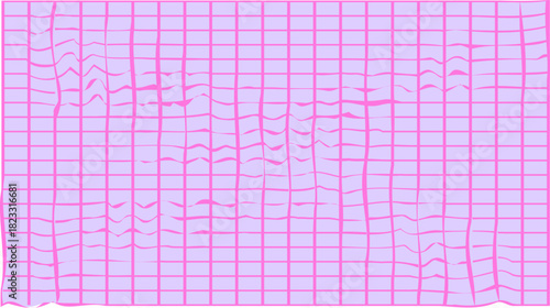 Distorted grid background with uneven mesh of wavy lines and perspective effect creative design for technology vector illustration. 