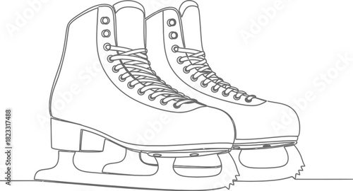 Ice skates skating winter sport equipment footwear blade lace cold rink snow