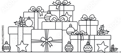 Christmas gifts presents holiday celebration festive season winter december xmas eve