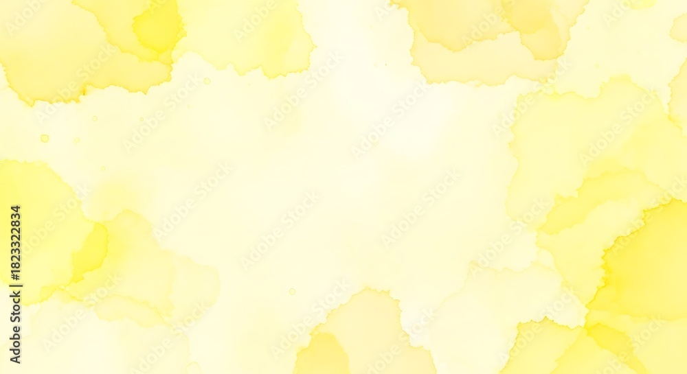 Obraz premium Yellow Watercolor Background, Abstract Water Paint Texture, Artistic Design Template, Vibrant Yellow Backdrop