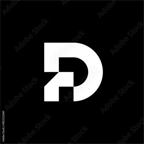 Elegant, abstract monogram that cleverly forms "F" and "D" initials. Dynamic and refined. Best for consulting or premium retail.