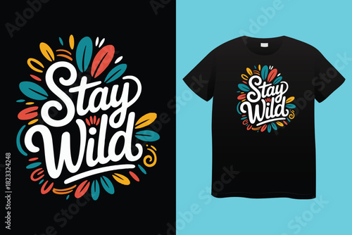 Transparent PNG available
Stay Wild Wander Often Compass T Shirt Design typography