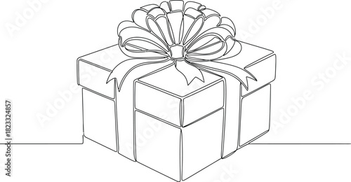 Gift present box ribbon bow celebration surprise birthday holiday package