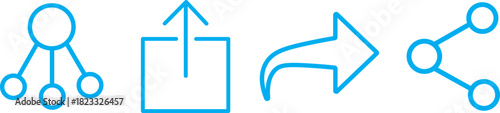 Share arrow link connection icon symbol, share, message, Social media button. Follow, heart, comment, share link, Love, speech bubble, Share, save, like and comment icon,
