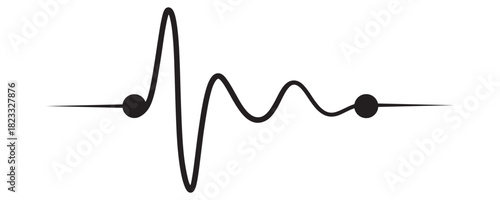 Heart cardiogram line icon. Simple outline style. pulse, ecg, ekg, hertbeat, electrocardiogram, graph, rhythm cardioid concept. Vector illustration isolated on white background. Editable stroke EPS 10