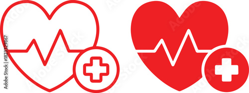 heart and heartbeat symbol heart icon with a medical cross symbol inside heart,medical symbol,black and white,minimalist,silhouette,simple shapes