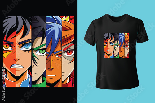anime t shirt design woman t-shirt