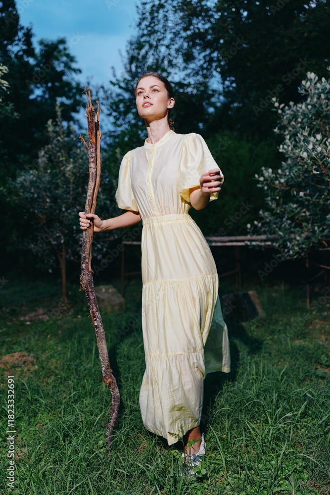 Fototapeta premium woman dress nature portrait authentic