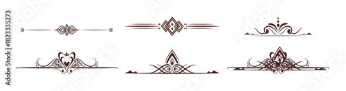 Ornamental Divider Lines Collection for Classic Design and Decoration. Certificate frames collection with ornaments, vector illustration.