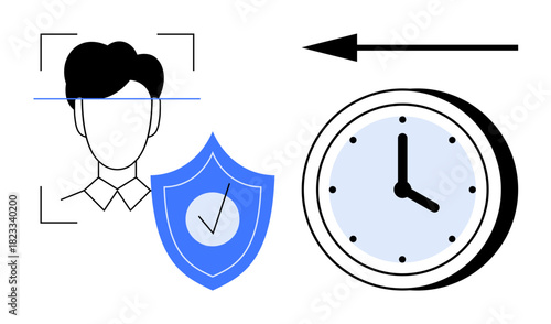 Facial recognition technology. Facial recognition enhancing identity security using time-tracking and protection features. Facial recognition applications for privacy, technology systems. Useful