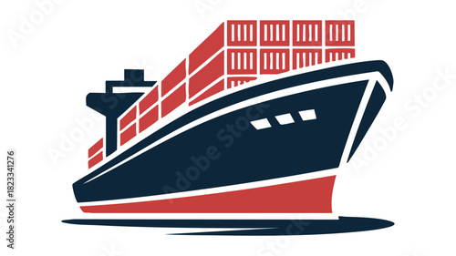 Shipping container cargo vessel