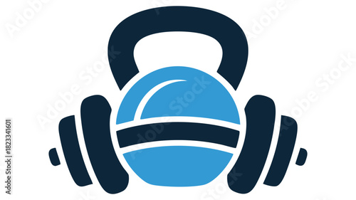 Fitness gym equipment workout icon