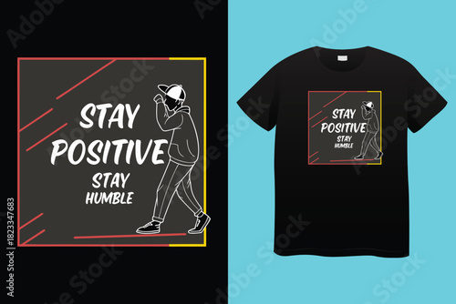 Inspirational stay true typography design for t shirts and apparel