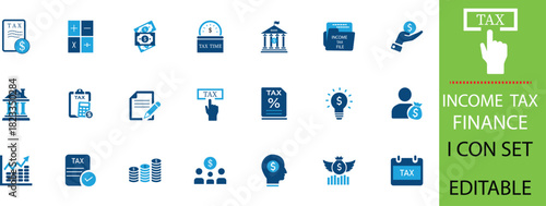 “Conceptual illustration representing income tax, financial planning, budgeting, and economic management, highlighting money, tax documents, analytics, and modern financial strategies.” 