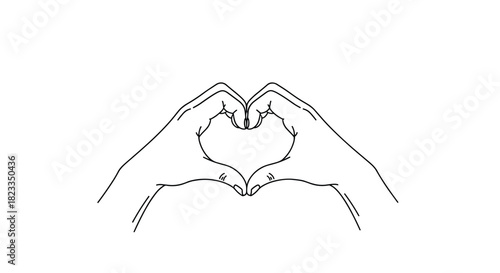 A gesture of love formed by two hands creating a heart shape with their fingers and thumbs pressed together.
