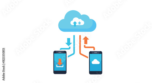 Secure cloud storage and data synchronization solution for mobile devices facilitating efficient information exchange.
