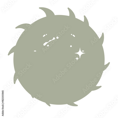 Simple isolated icon of a shiny circular saw blade, a flat vector graphic symbolizing industrial tools and the concept of cutting precision