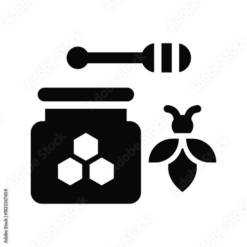 honey glyph icon illustration vector graphic.eps