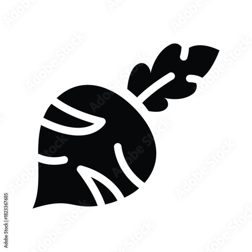 turnip glyph icon illustration vector graphic.eps