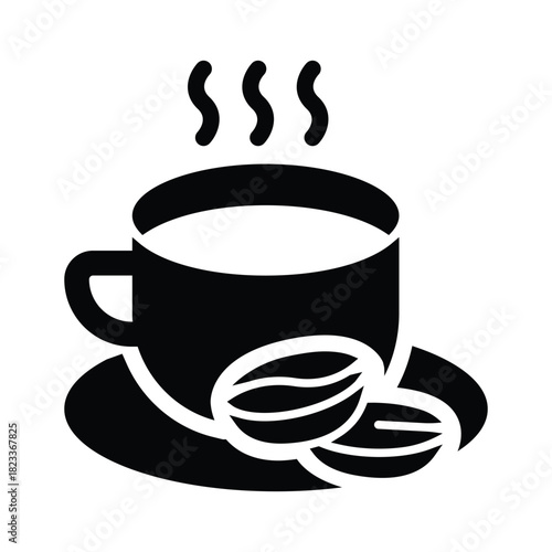 coffee glyph icon illustration vector graphic.eps