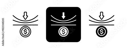 Resilience  Solid color and black line drawing vector illustration set