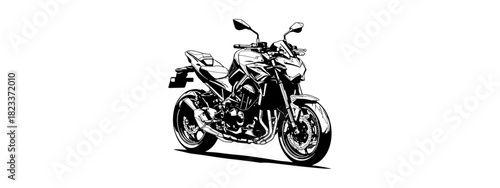 Motorcycle Urban Bike vector Sticker design. Download it in high resolution format and print in any size
