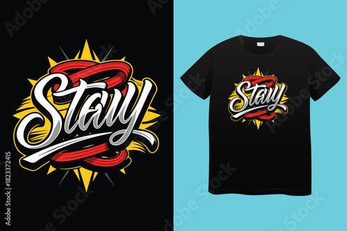 Motivational t shirt design always never give up stay strong silhouette