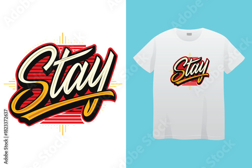 Motivational t shirt design always never give up stay strong silhouette