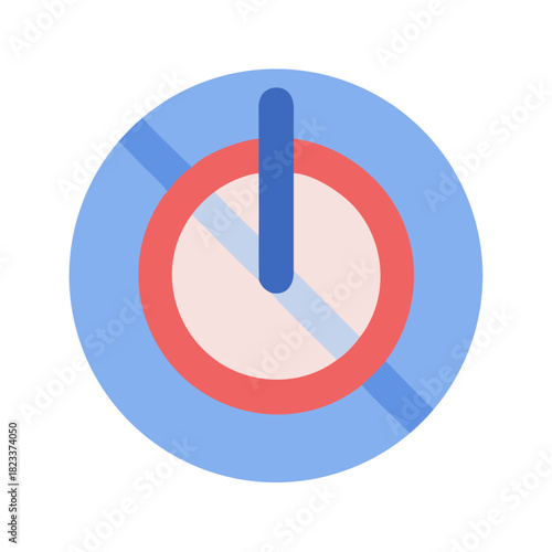 Modern flat no access icon vector design isolated