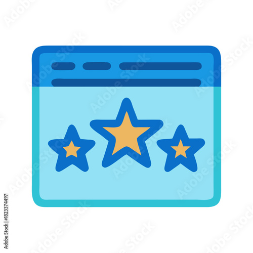 Web page with stars showing customer product rating score